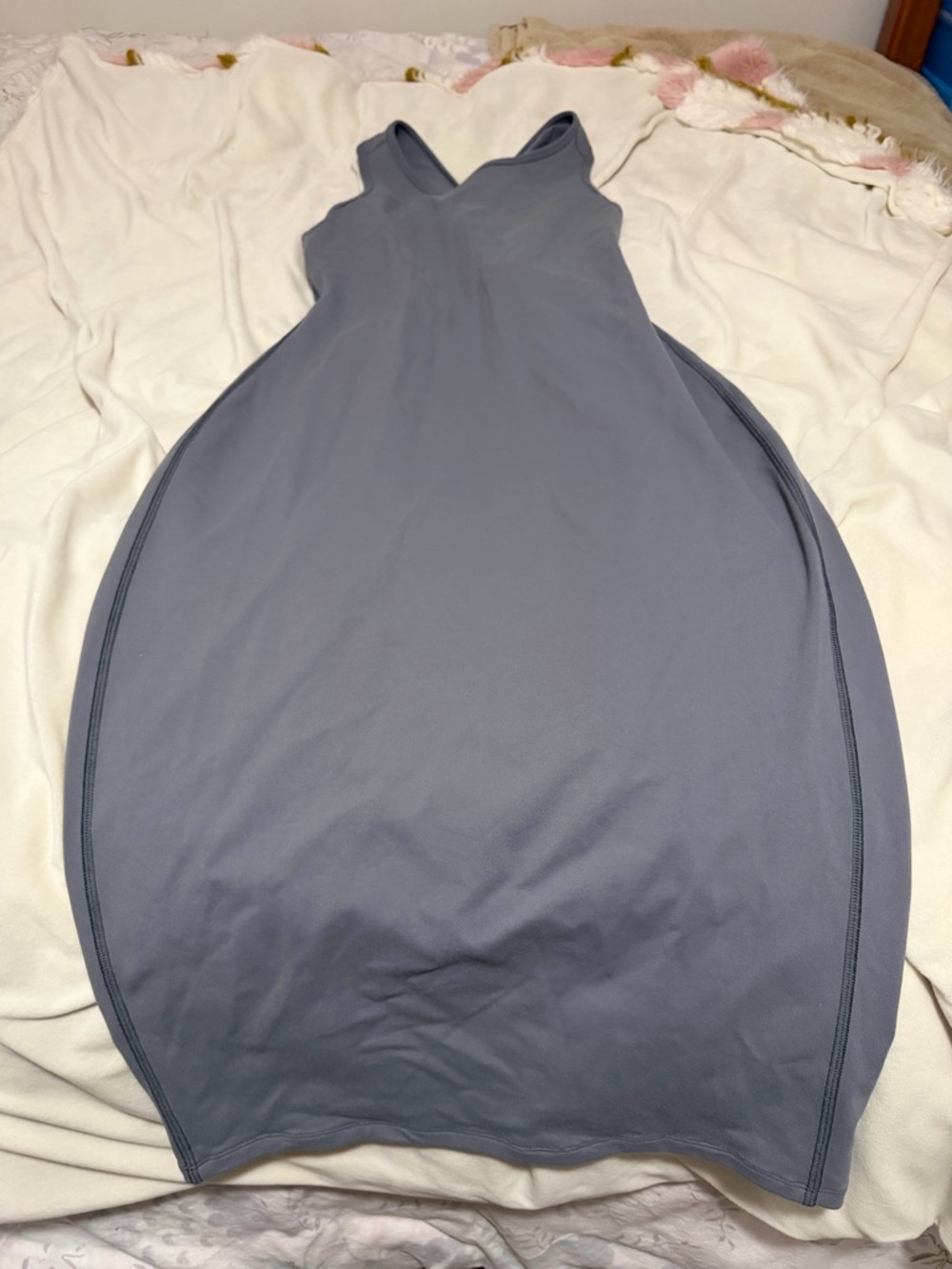 lululemon athletica Picnic Play Cross-Back Midi Dress Steamboat Blue Women’s 10 - Picture 2 of 6